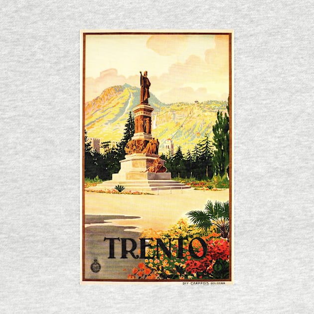 TRENTO Monument of Dante ITALY ENIT Poster Art Vintage Italian Travel by vintageposters